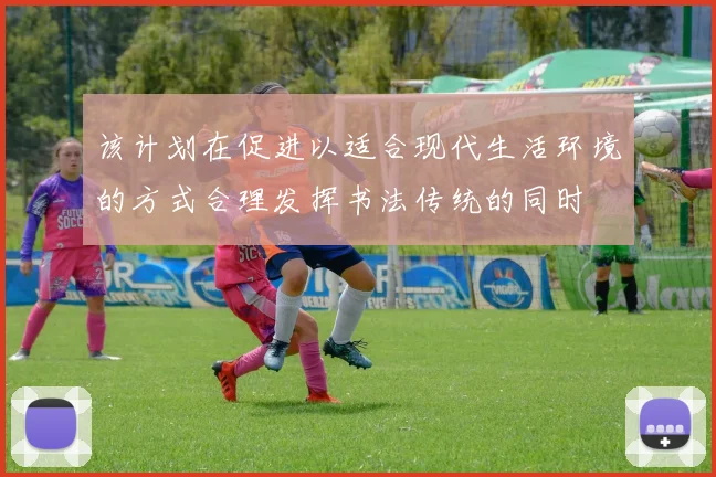 该计划在促进以适合现代生活环境的方式合理发挥书法传统的同时